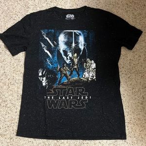 ✅ STAR WARS x LUCASFILM: “The Last Jedi” Short Sleeve Casual Tee T Shirt -Black